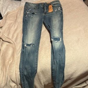 Distressed Blue Women's Jeans